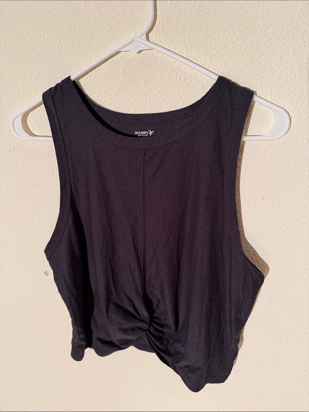 Women’s Old Navy Black Knot-Front Sleeveless Tank